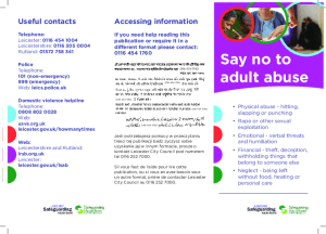 07- Say No to Abuse Leaflet