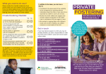 Private Fostering Professionals Leaflet