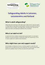 Safeguarding Adults - What you need to know